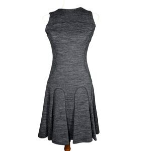Derek Lam 10 Crosby Sleeveless Ponte A-line Dress in Gray Small
